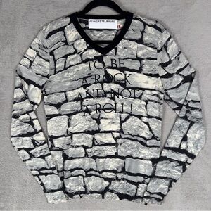 JC De Castelbajac Stone Wall Sweater‎ Women's Small Silk Cashmere Blend Rare